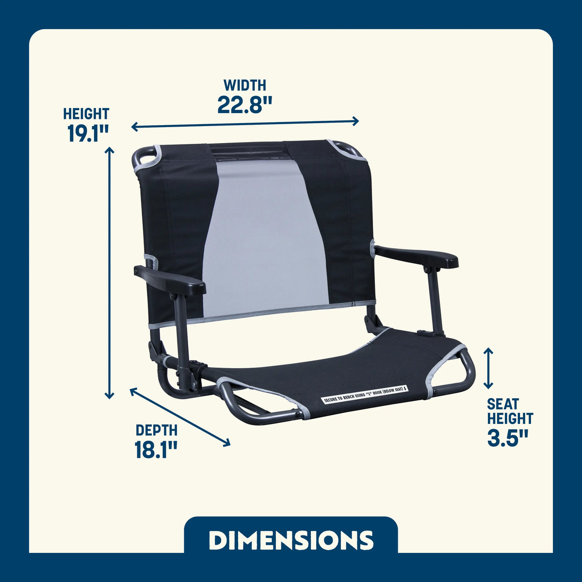 GCI Outdoor product image: Big Comfort Stadium Chair™ with Armrests D2 — Big Comfort Stadium Chair™ with Armrests
