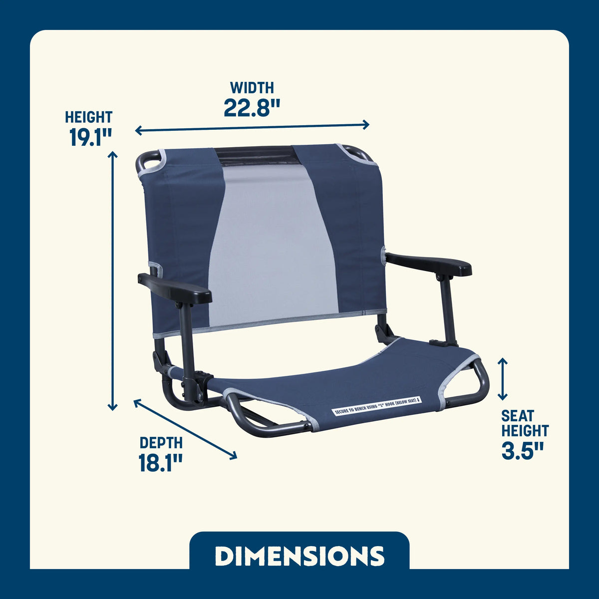 GCI Outdoor product image: Big Comfort Stadium Chair™ with Armrests D2 — Big Comfort Stadium Chair™ with Armrests