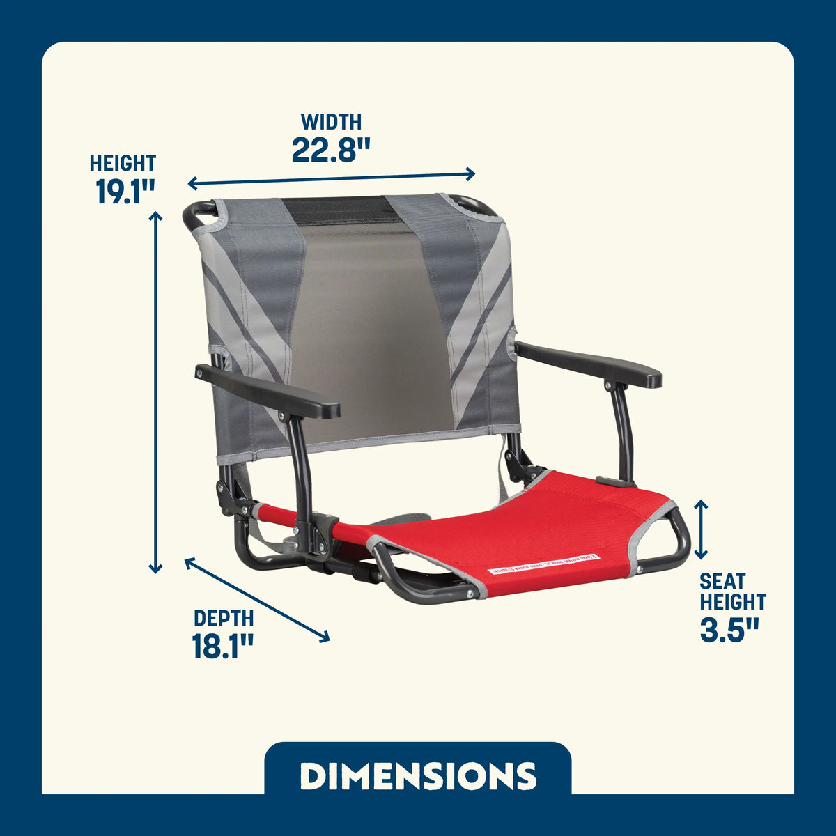 GCI Outdoor product image: Big Comfort Stadium Chair™ with Armrests D2 — Big Comfort Stadium Chair™ with Armrests