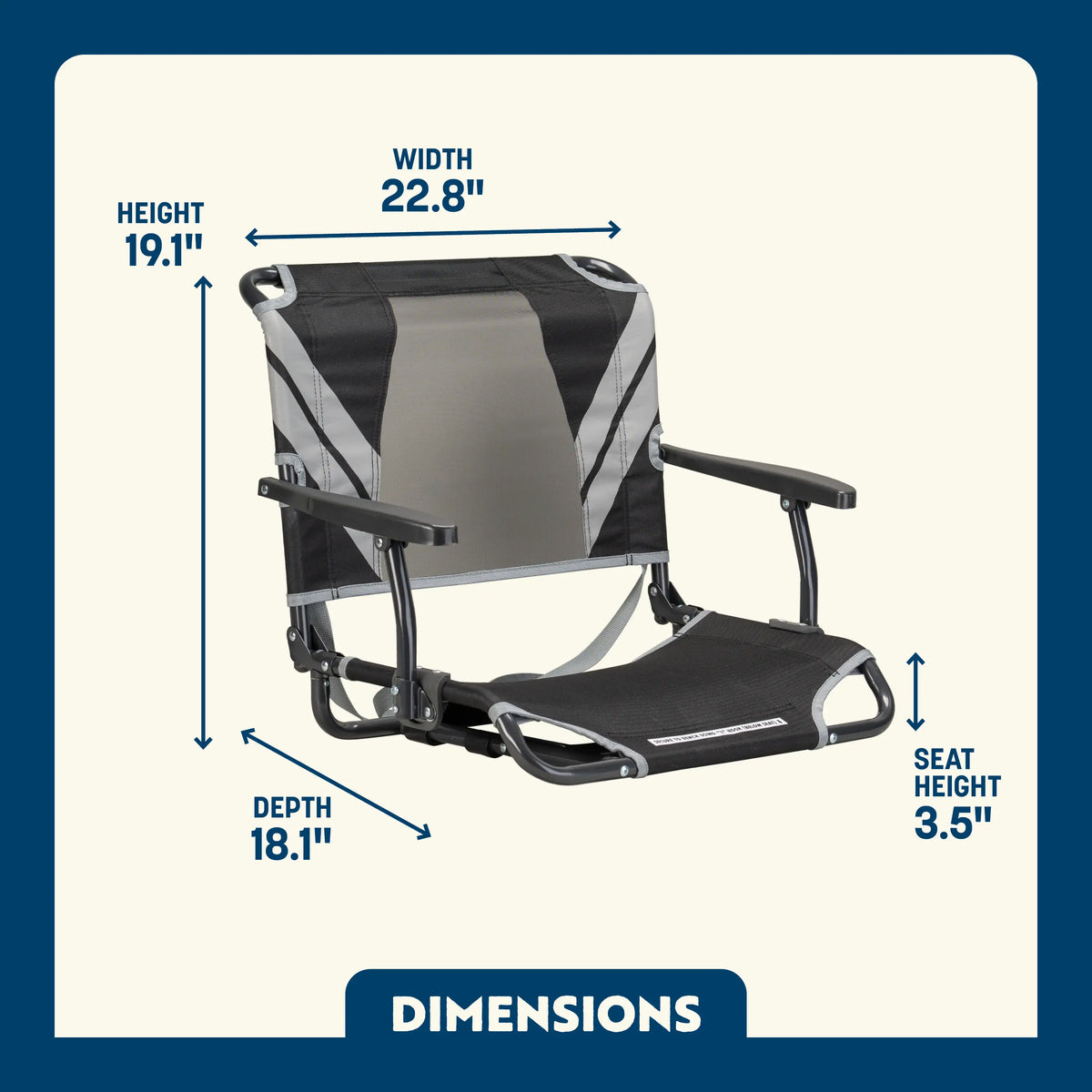 GCI Outdoor product image: Big Comfort Stadium Chair™ with Armrests D2 — Big Comfort Stadium Chair™ with Armrests
